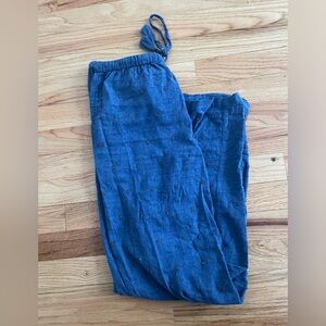 Blue flowy pants from Zara.